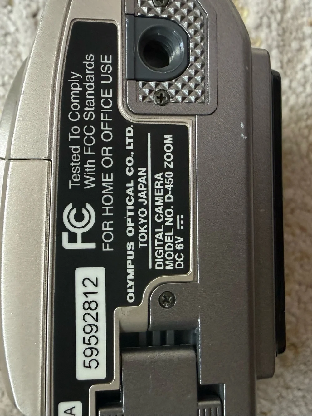 Olympus Camedia D-450 Zoom 1.3MP Vintage Digital Camera Y2K Digicam Untested